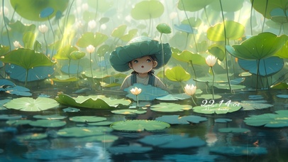 夏日の荷叶帽子