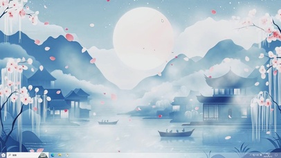 唯美意境古风插画-桌面主题