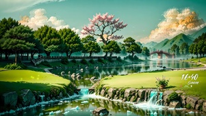 4K园林风光山水