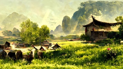 唯美治愈乡村花田小屋