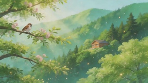 春枝山雀鸣春