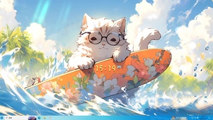 冲浪小猫