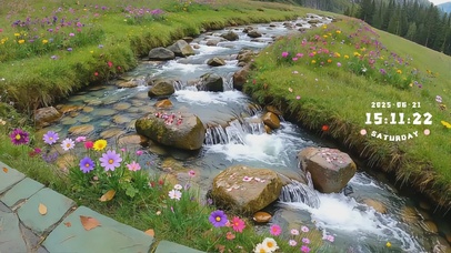 小溪水声治愈风景