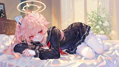 趴着的白丝萝莉-柚鸟夏