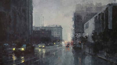 雨天街道景色