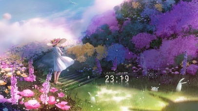 4K唯美治愈花丛少女