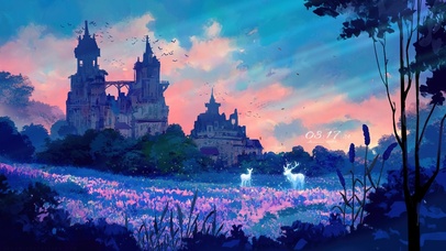 唯美治愈梦幻麋鹿之森