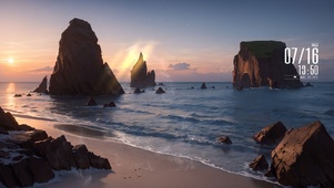 大海与夕阳