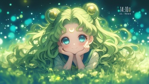 夜光可爱美少女动态壁纸