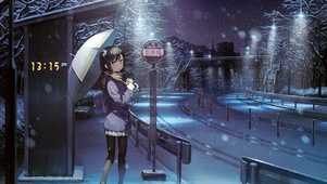 雪中美少女