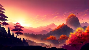枫谷夕照
