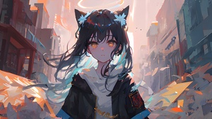 可爱二次元ai插画美少女