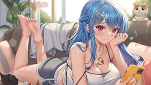 爱玩手机的少女