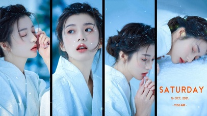 气质少女（带时钟鼠标特效）