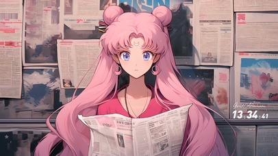 怀旧报纸水手月亮