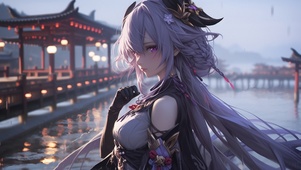 紫发少女
