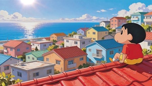 屋顶上的小新（清晨版）