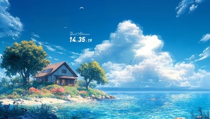 治愈护眼海边小屋