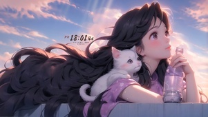 夕阳女孩