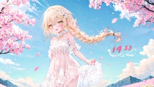 粉色清新少女