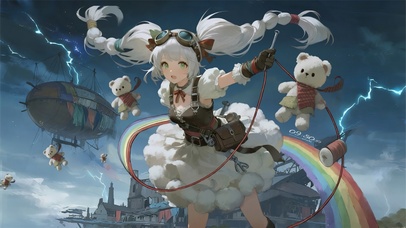 风暴中心云朵少女的彩虹织