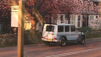 唯美治愈黄昏樱花公路