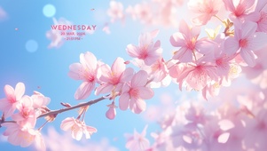 桃花飞舞
