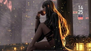 吃苹果少女