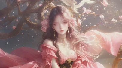 桃花朵朵，春意盎然