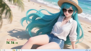 沙滩少女