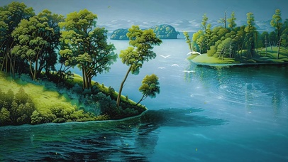 绿色护眼风景壁纸