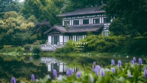 4K唯美园林中式庭院