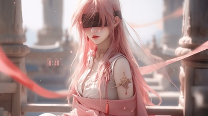 4K唯美清纯古风蒙眼女神