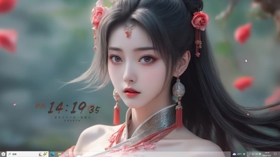 绝美红装古风美少女