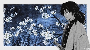 黑白漫画富冈义勇