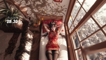 她的眼波流转间，仿佛春水初融