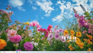 白云花草树木桌面主题