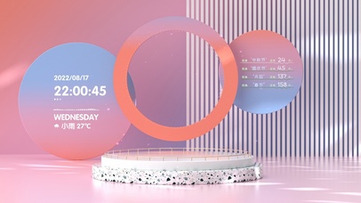 4k 治愈清新几何音频桌面