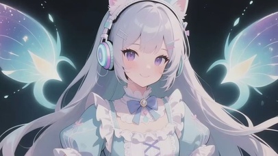 二次元氛围感萝莉少女