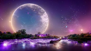 梦幻蓝*月亮唯美星河