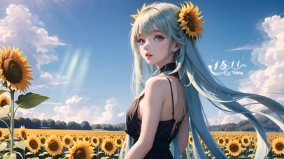 向日葵花海女孩