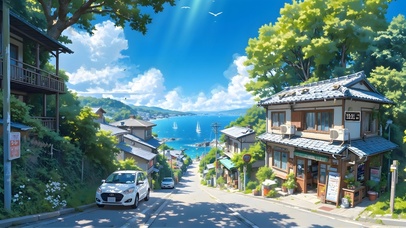 清々しい海辺の町