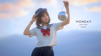 唯美清纯水手服美女