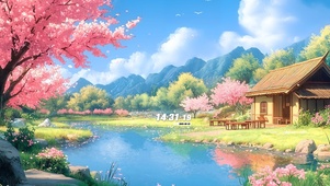 治愈湖畔樱花