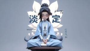 淡定 打坐少年