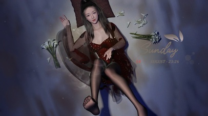 简约清纯黑丝美女