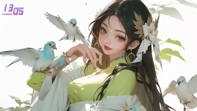 4K性感古风Ai美女插画