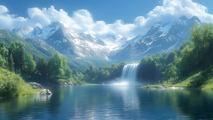 空山新瀑