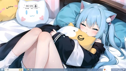 可爱抱枕猫耳女孩