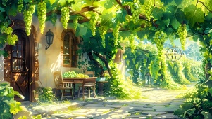 葡萄树绿荫